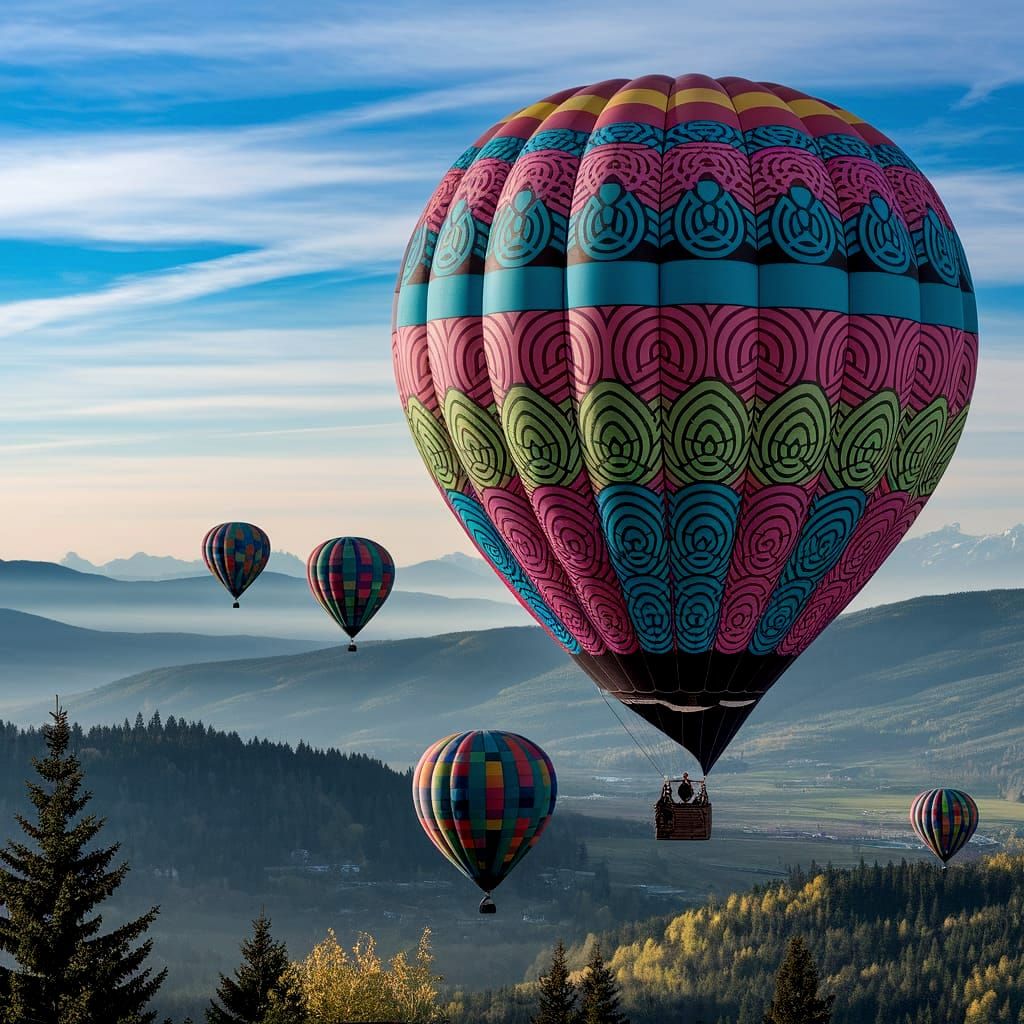 Surreal Zentangle Balloons Disrupt Atmospheric Stability