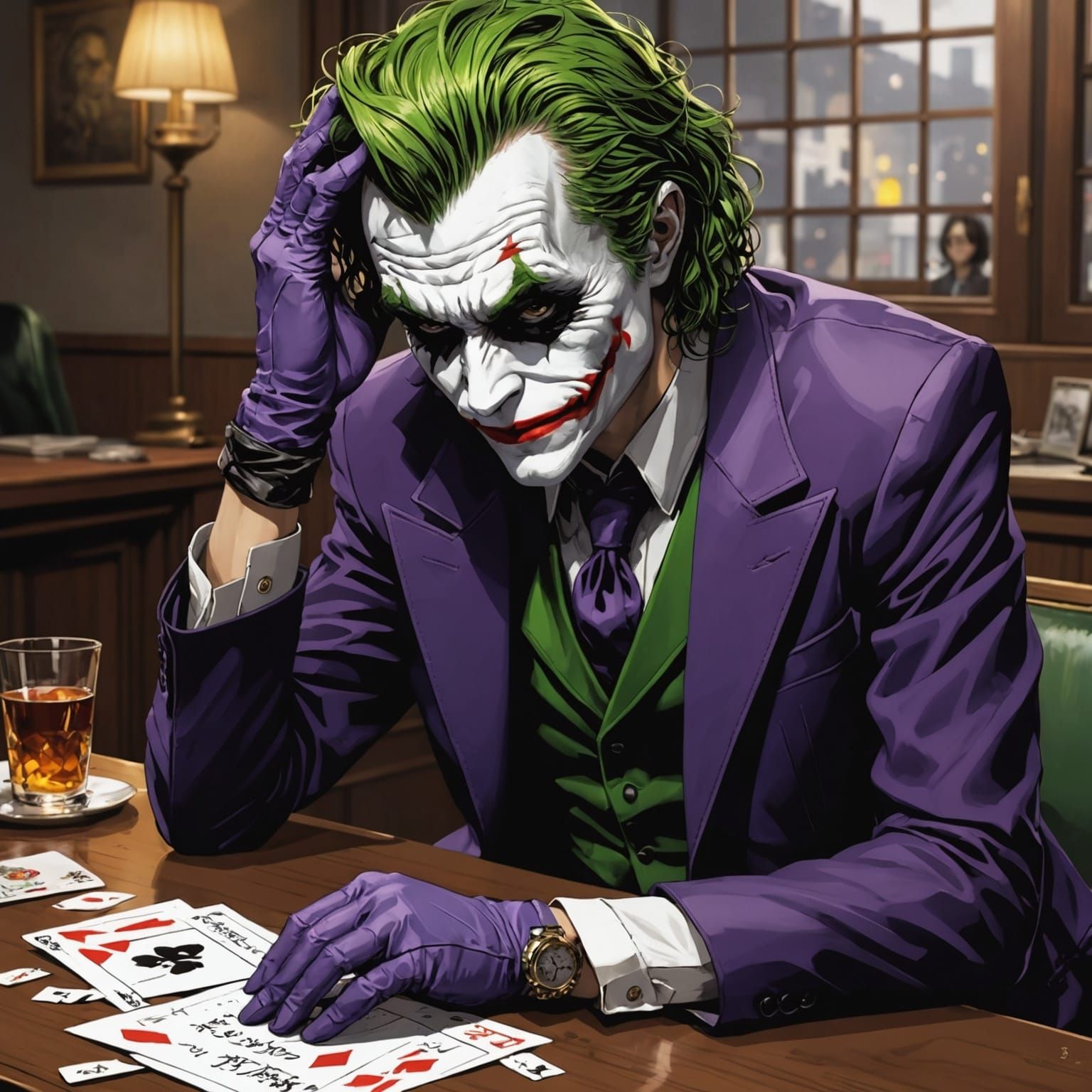 Anime-Style Joker Inspired by Japanese Manga