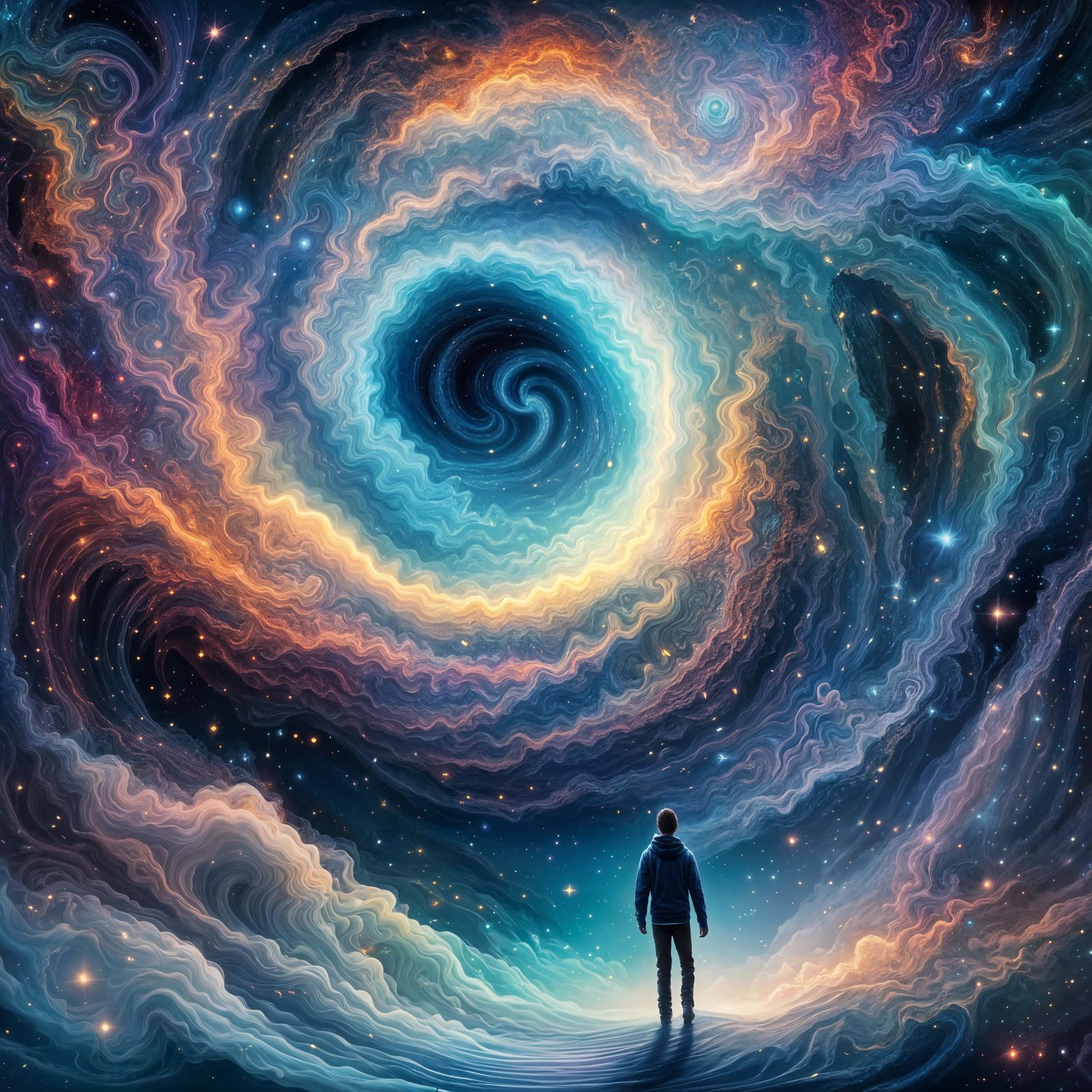 Surreal Expressionist Landscape in Vibrant Colors