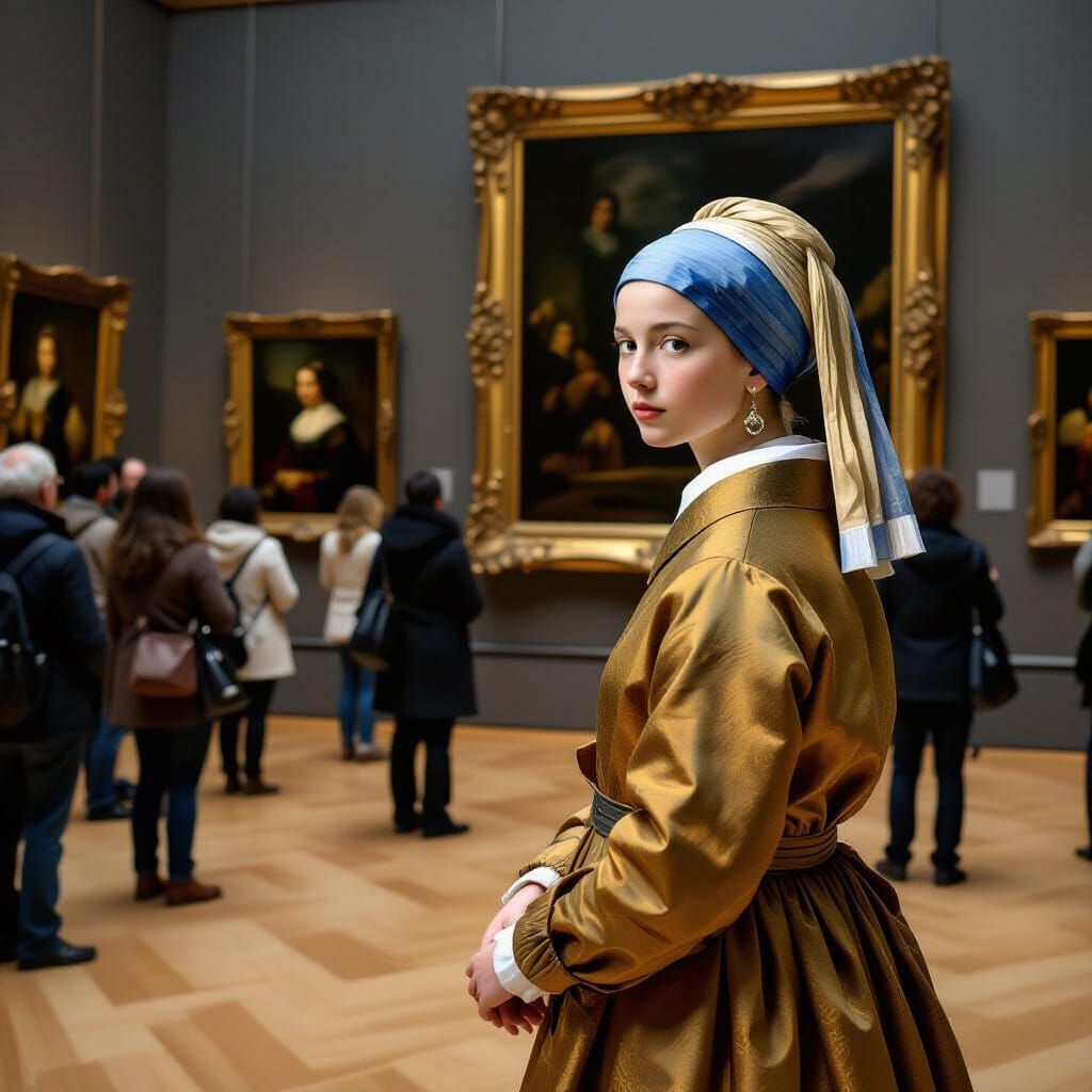 Girl with Pearl Earring Visits Mauritshuis Museum