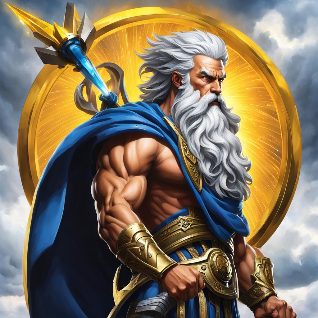 Zeus with Master Bolt Digital Art