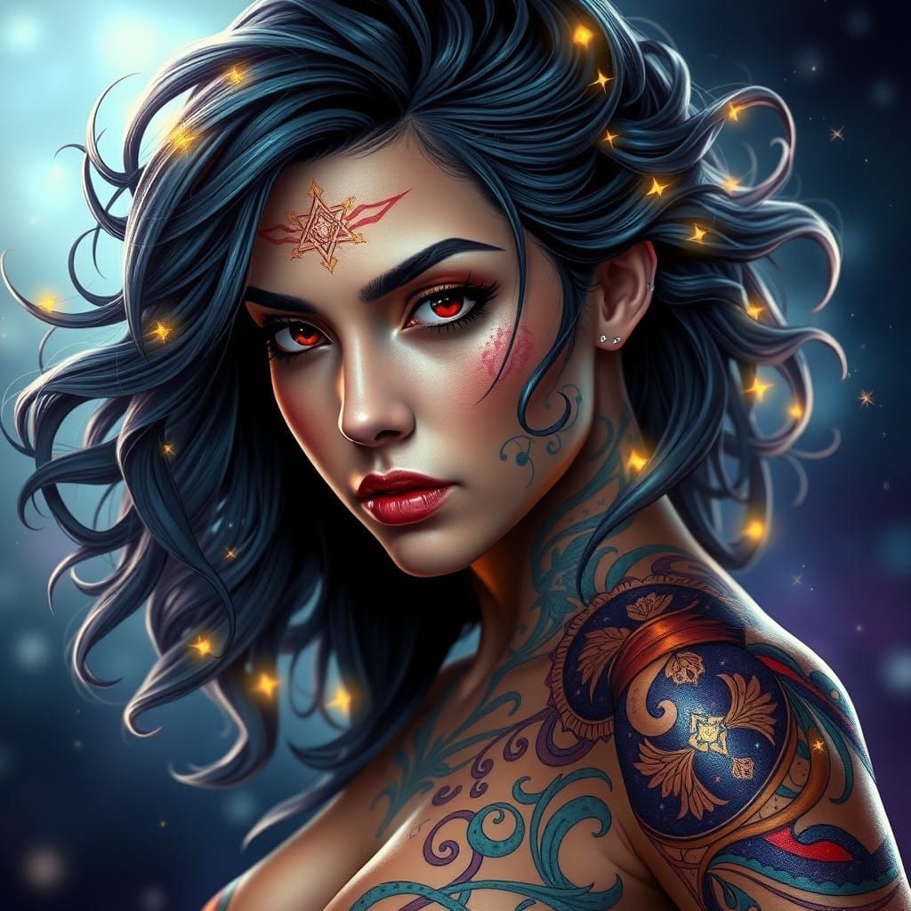 Mystical Tattoo Artist Transforms into Cosmic Superheroine