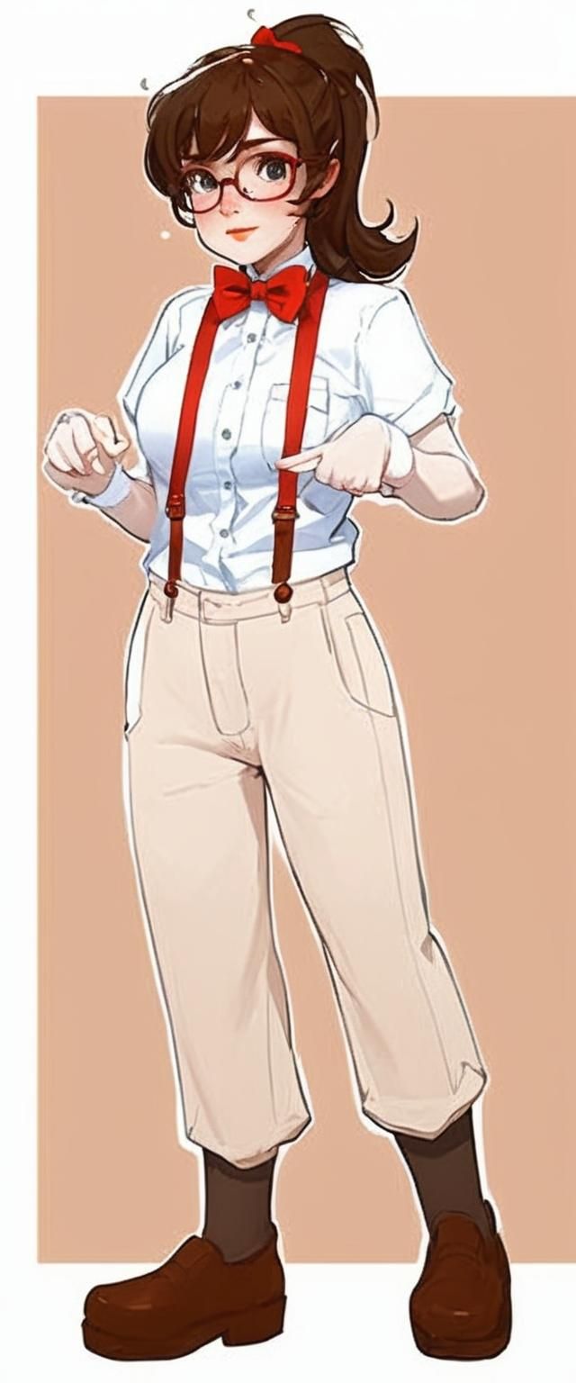 Nerdy Girl Portrait in Artgerm Style