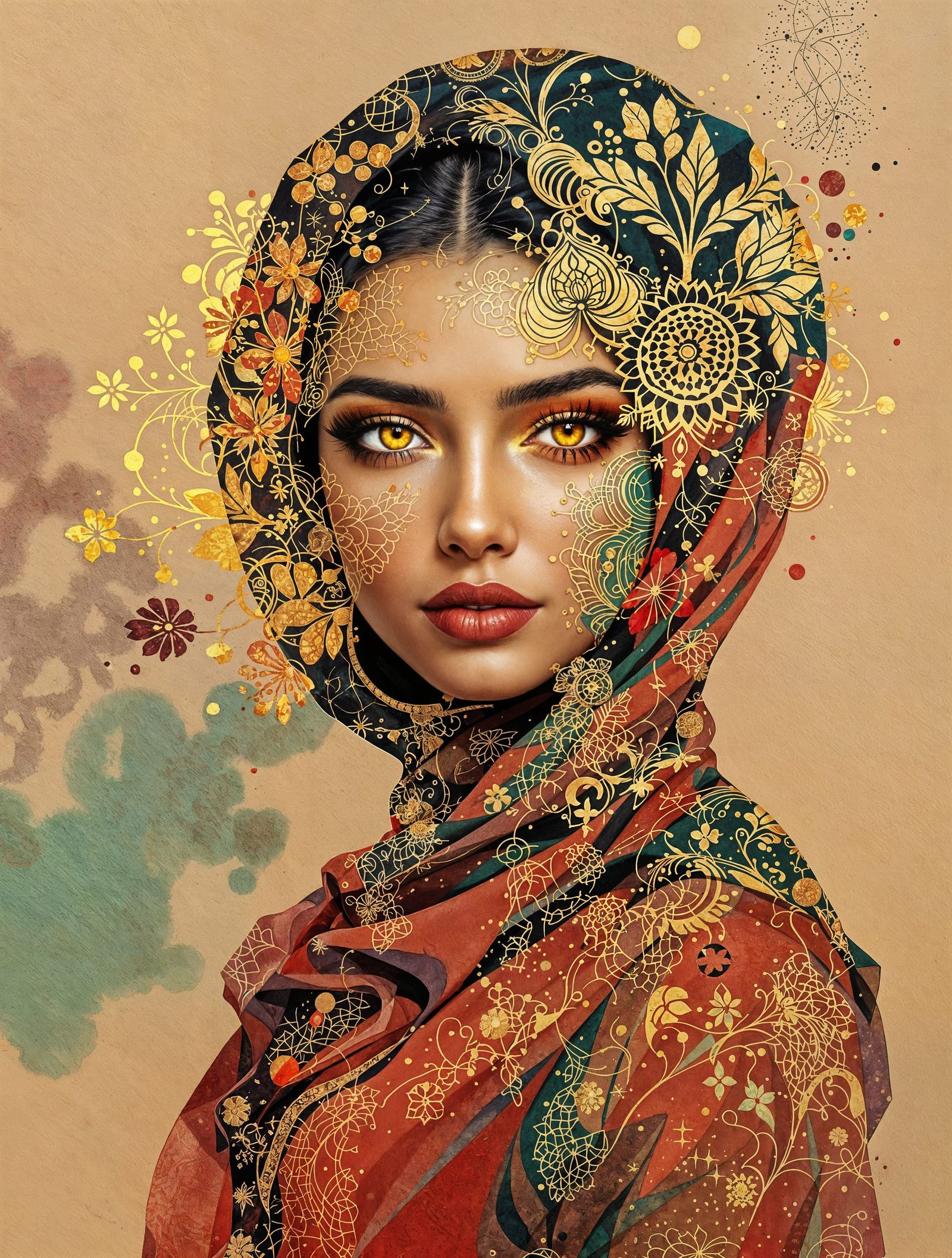 Surreal Henna Artist in Desert Bloom