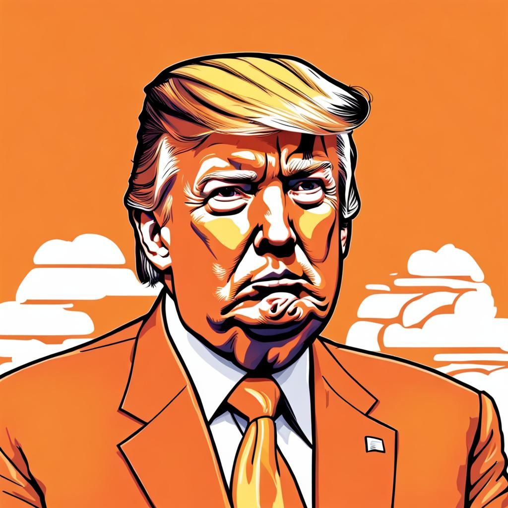 Donald Trump as an Orange: A Humorous AI Portrait
