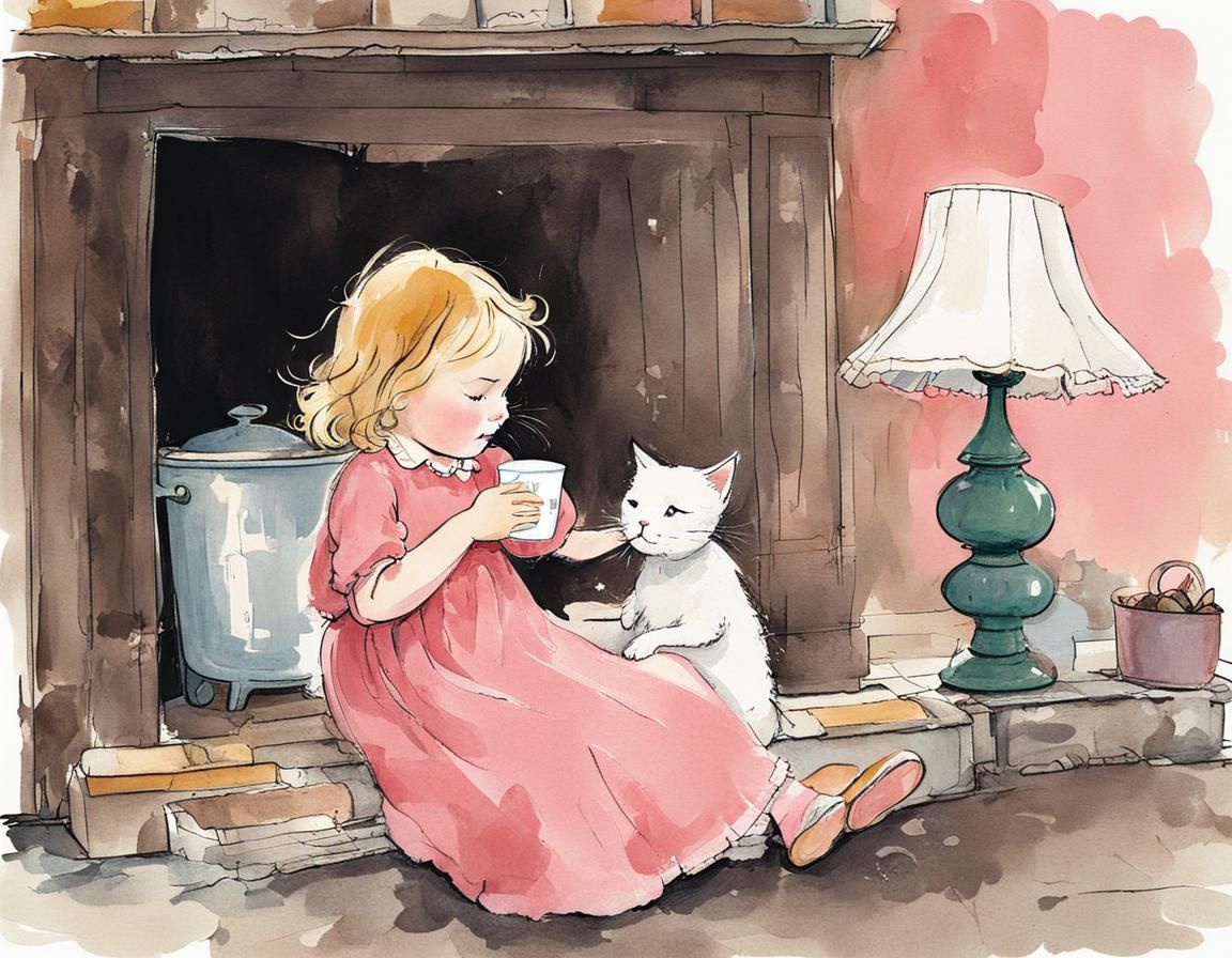 Poesje mauw, a Dutch nursery rhyme about feeding milk to cats