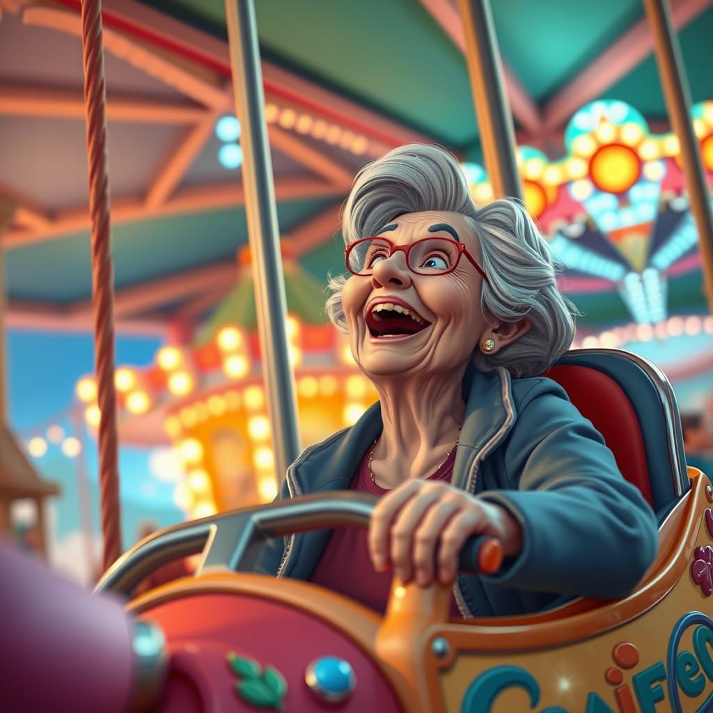 Joyful Carnival Ride Evokes Childlike Wonder
