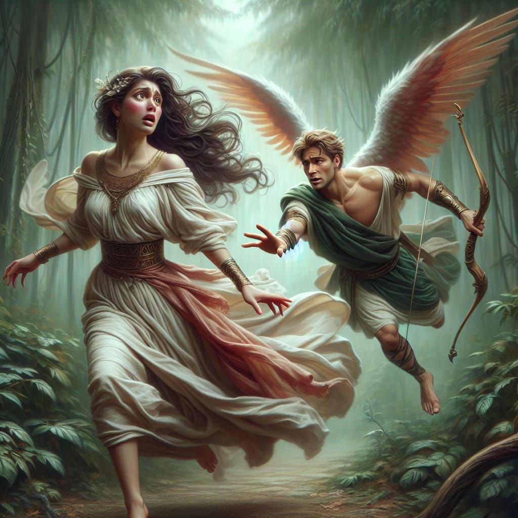 Psyche's Flight: A Romantic, Photorealistic Pursuit