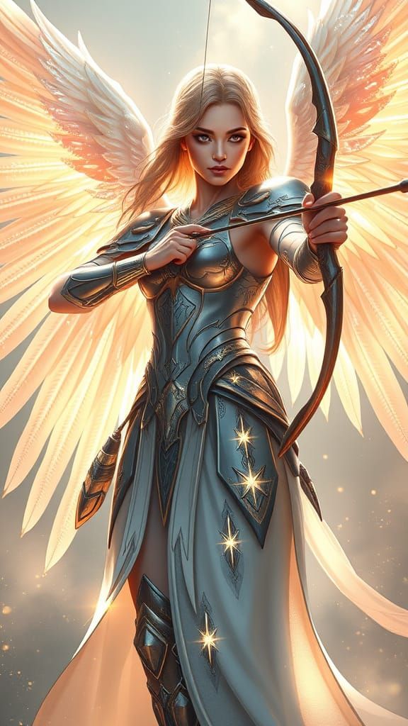 Digital art, warrior, magic, fantasy art, angel, epic, guard...