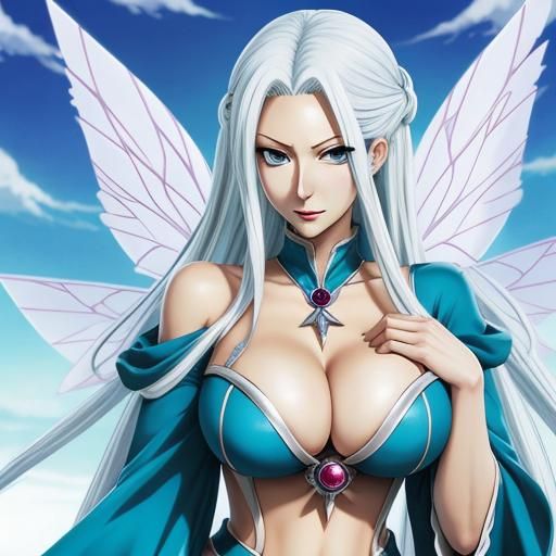Anime Fairy with Exaggerated Proportions