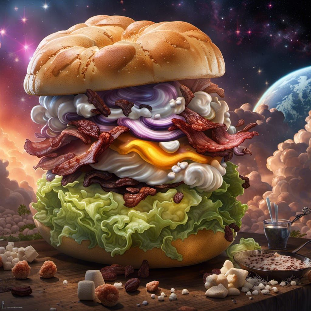 Cosmic Sandwich: A Culinary Dark Fantasy Masterpiece