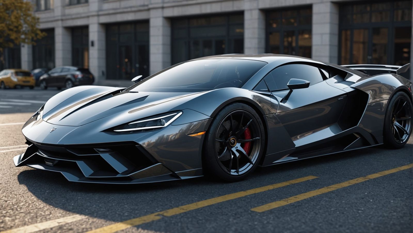 Futuristic Supercar with Bold Design in 3D Render