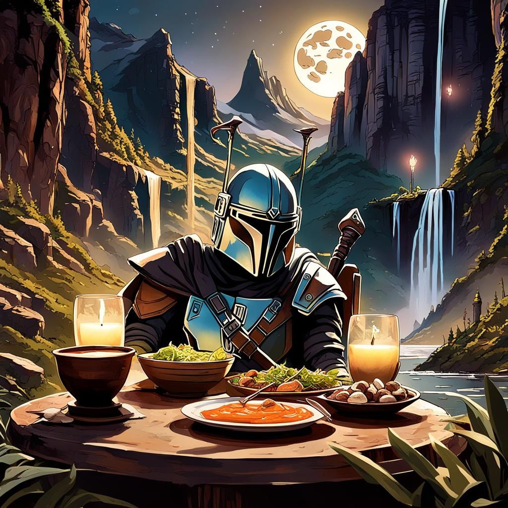 The Mandalorian and Grogu Romantic Dinner