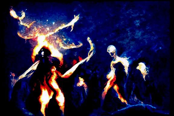 Cosmic Dancers Around a Great Fire
