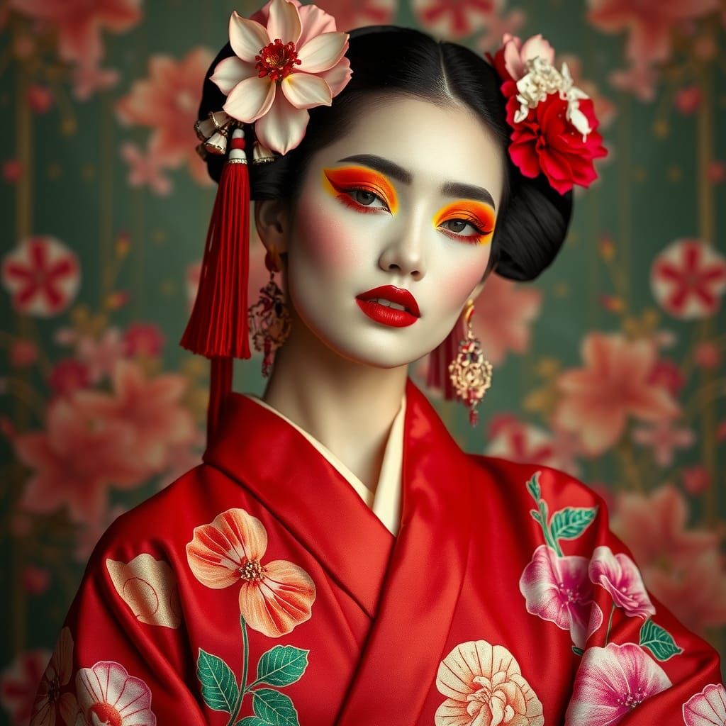 Kimono Portrait with Bold Fashion Photography Style
