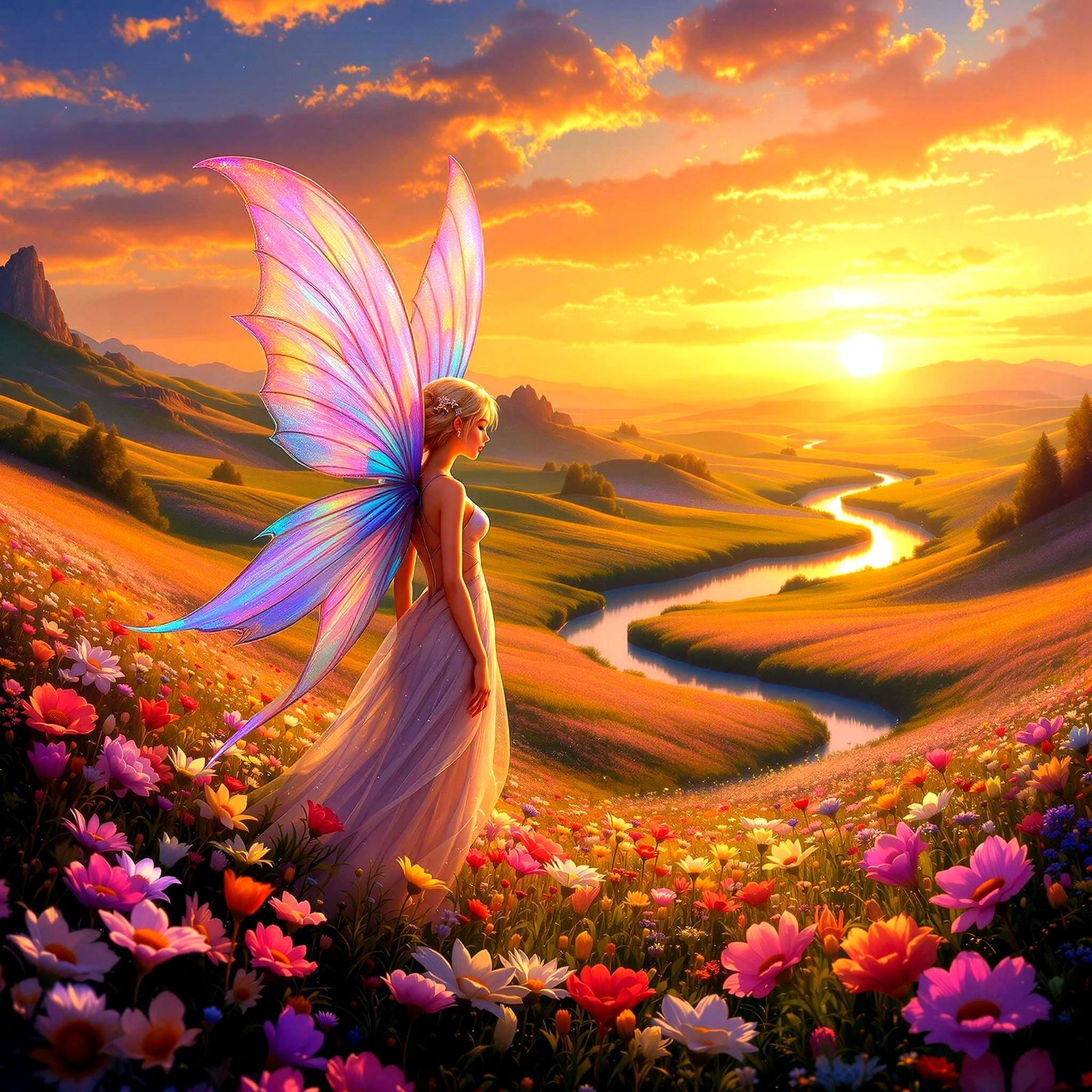 Fae Queen in Vibrant Spring Bloom