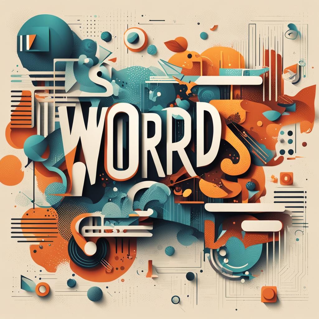 Website Banner with Typographic Word Art