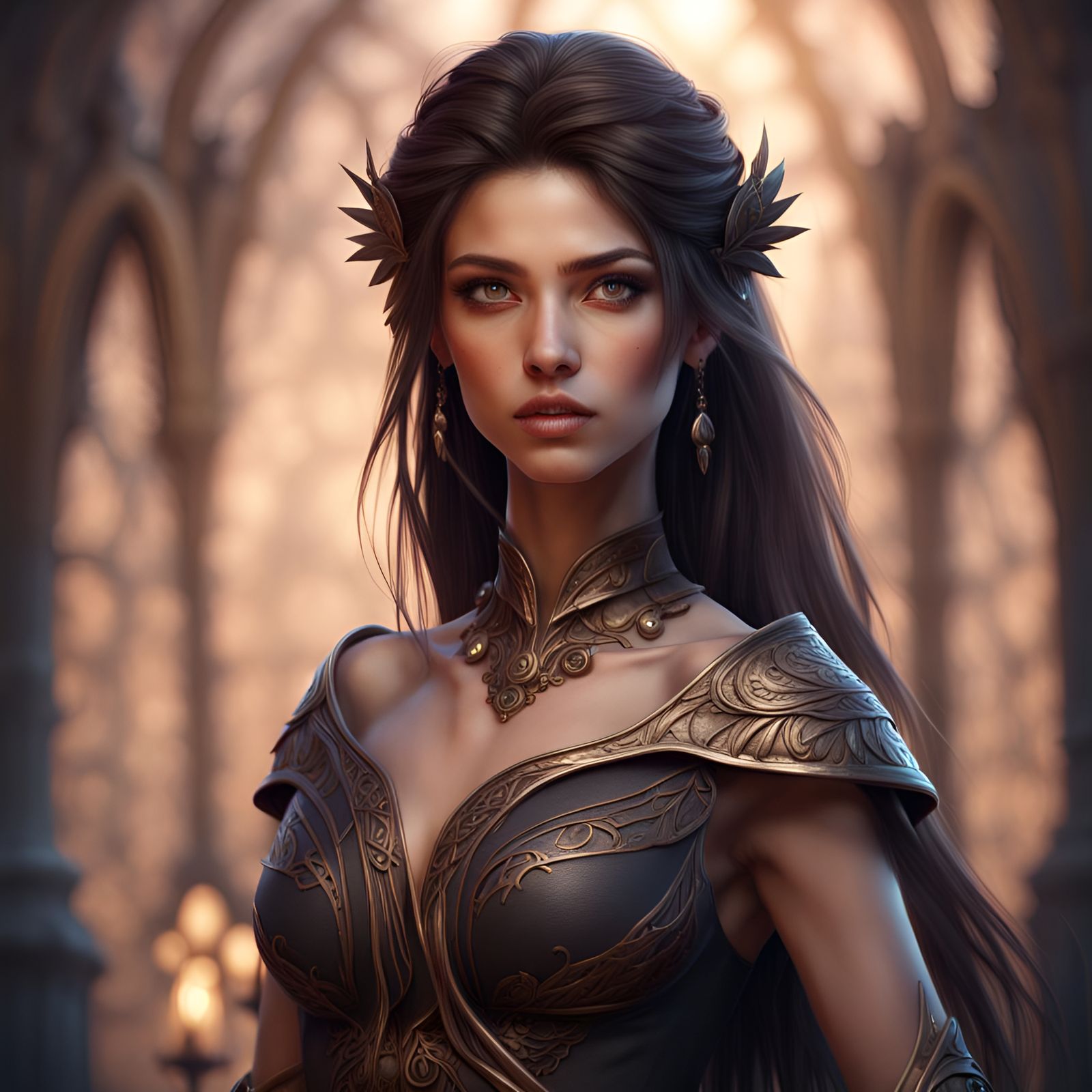 Fantasy Girl Portrait in Detailed Matte Painting