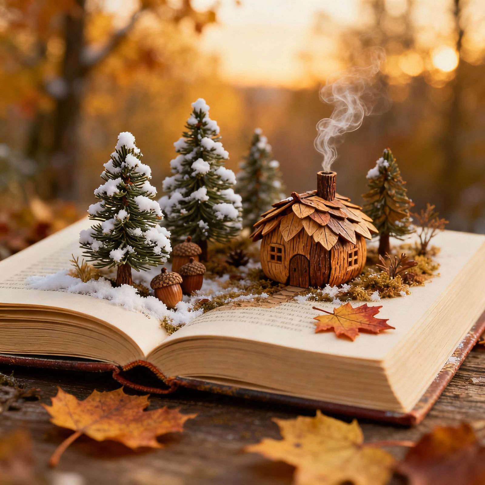 Enchanting Autumn Book Opens to Miniature Worlds