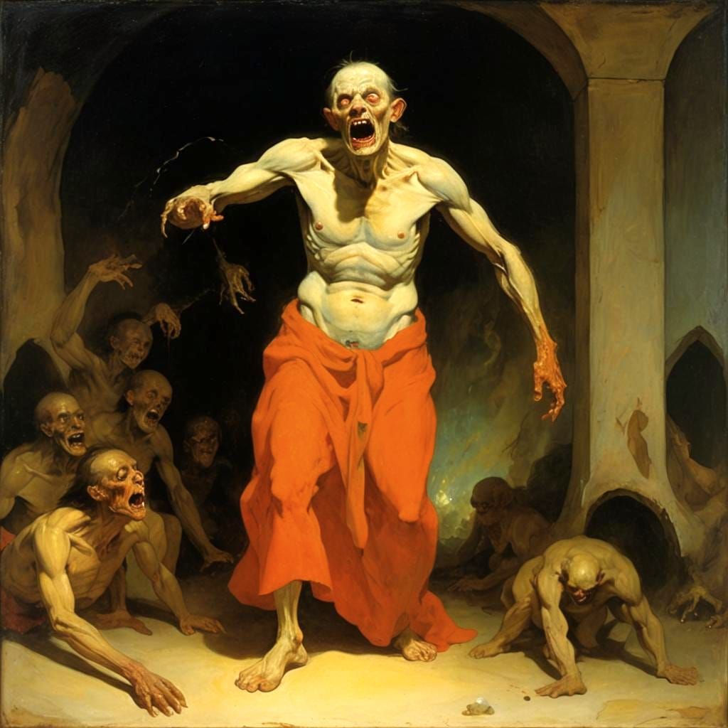 Tormented Man's Demonic Possession Dreamscape