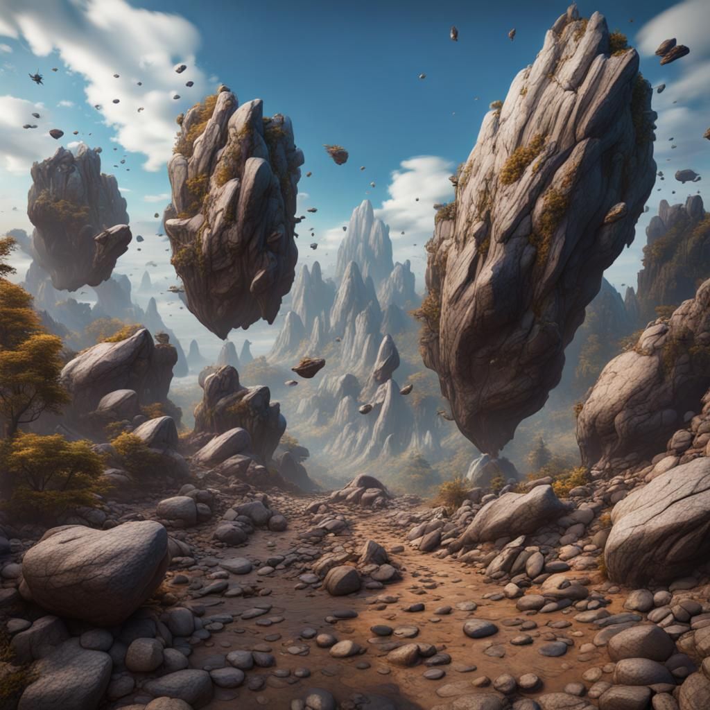 Rockslide Threatens Town in Detailed Matte Painting