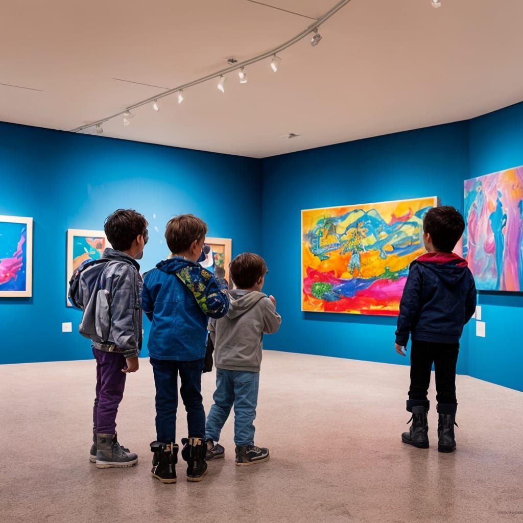 Young boys in the Art Gallery