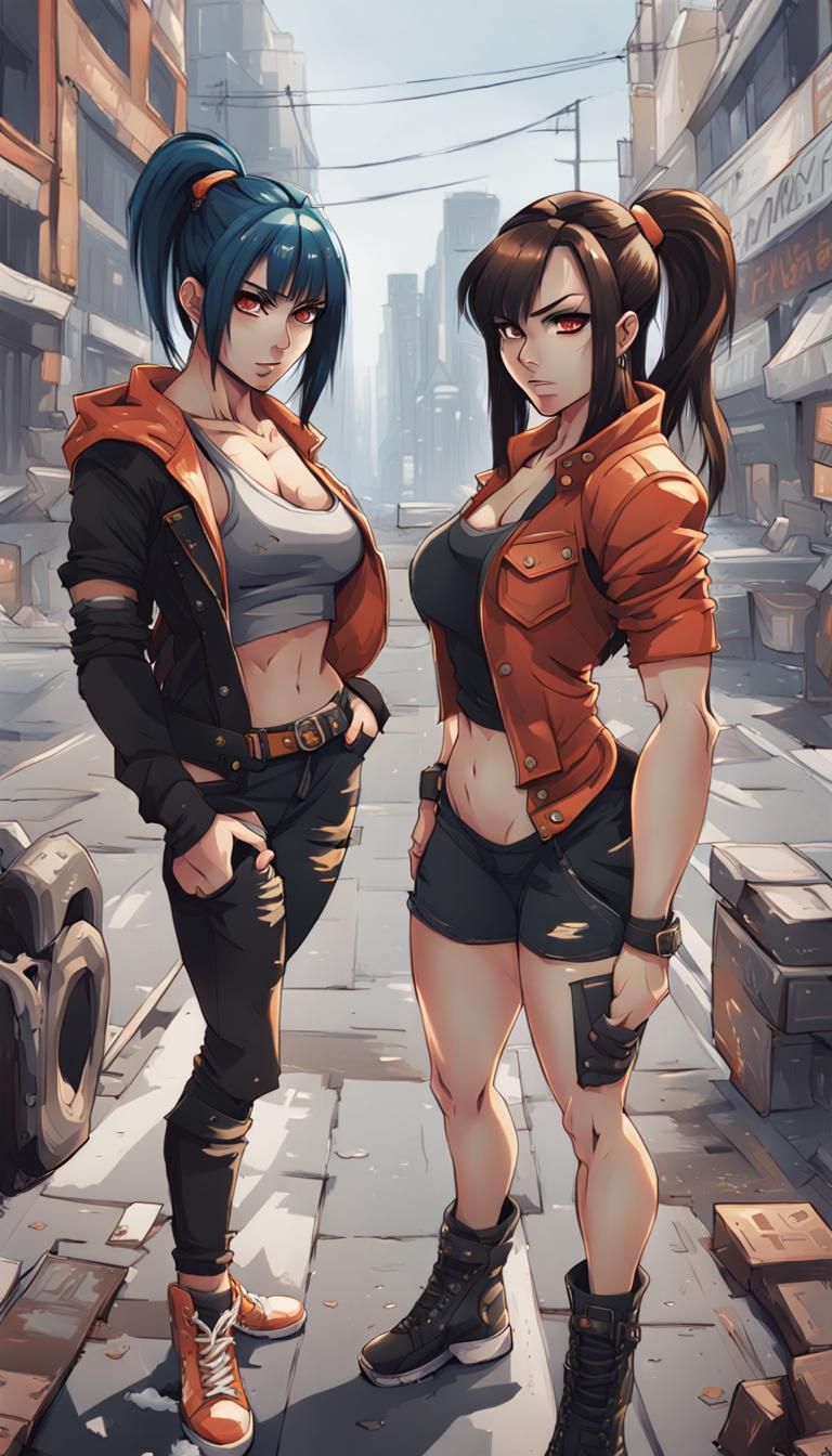 Anime Bodybuilders as Streets of Rage Characters