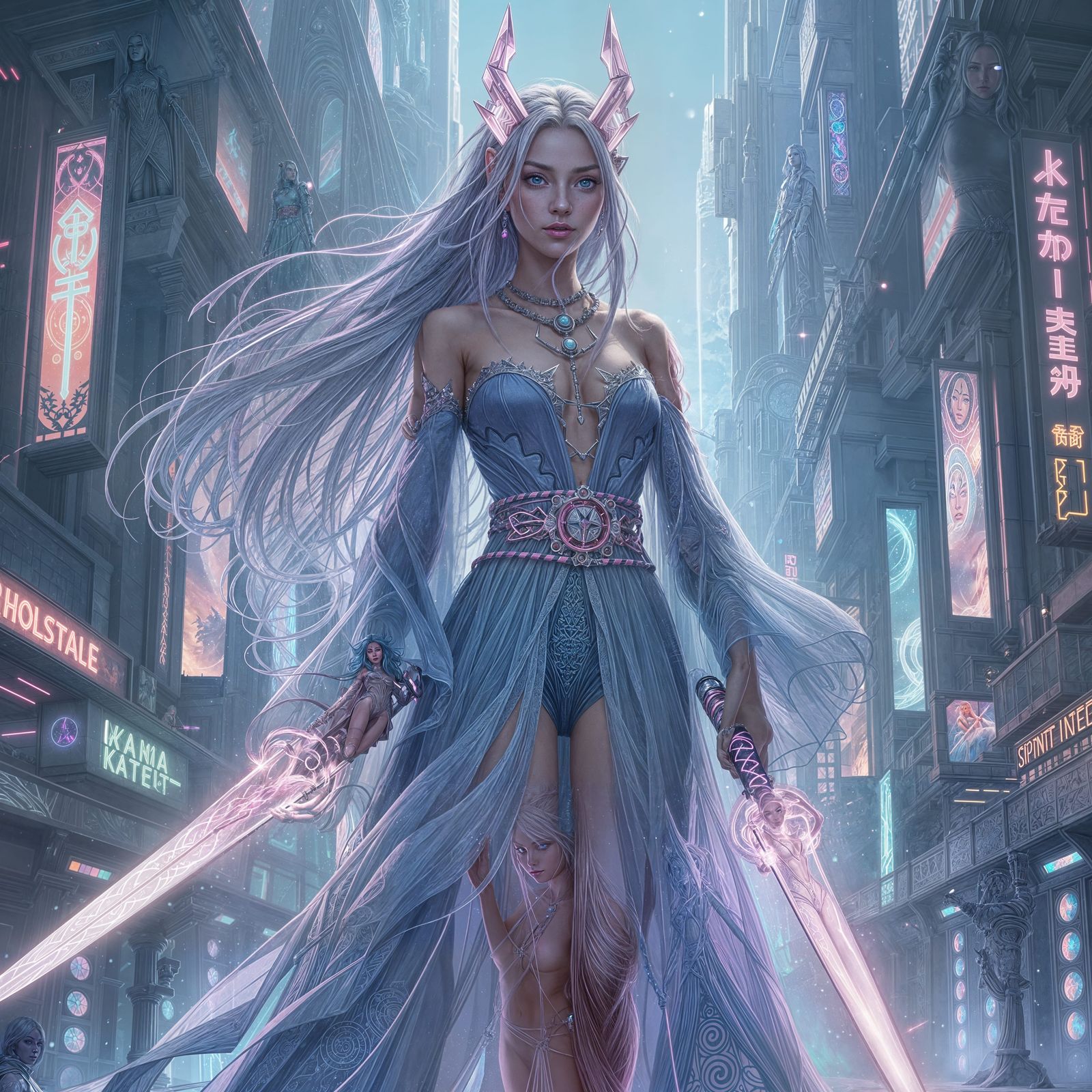 Ice Quartz Goddess Wields Double-Sided Space Wizard Sith Kat...