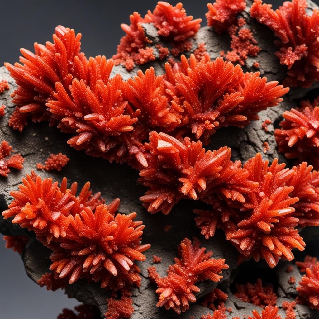 Tasmanian Crocoite Crystals: Vivid Mineral Display