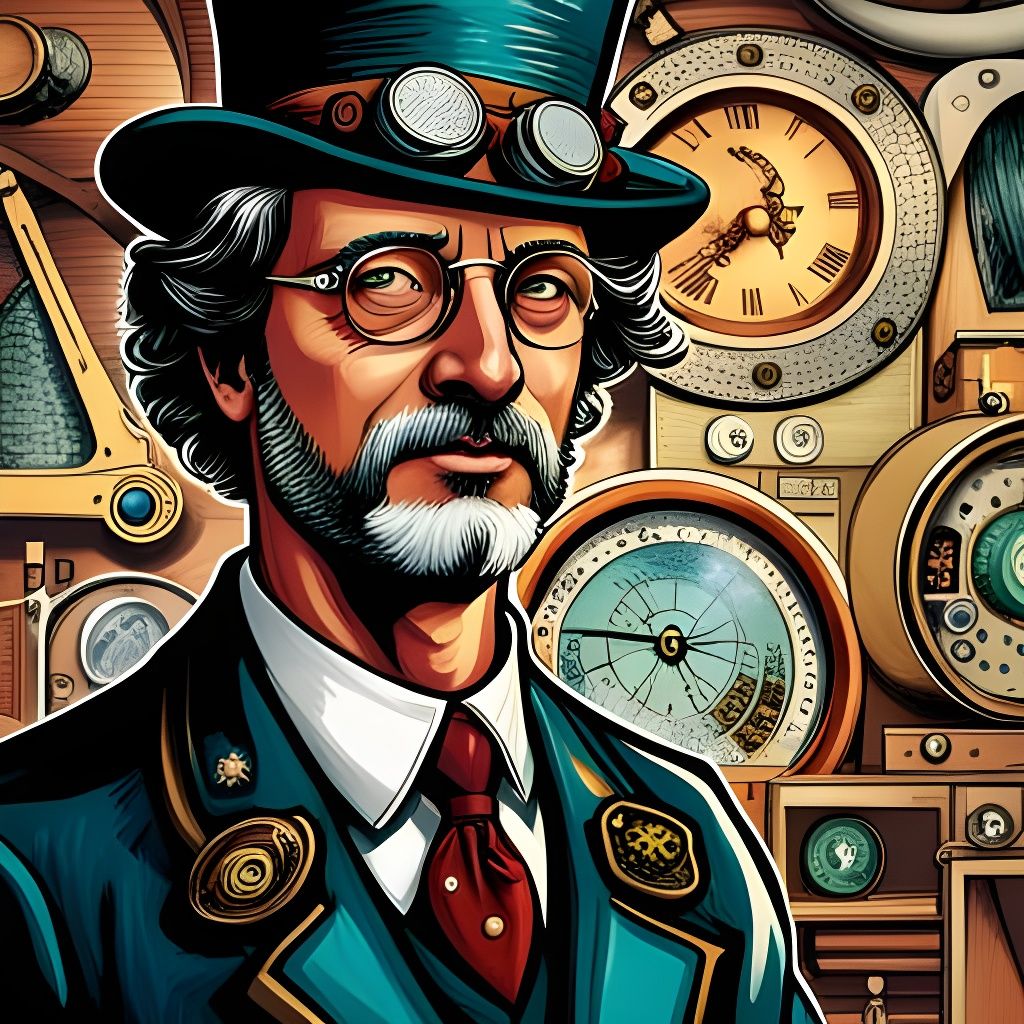 Steampunk Scientist Portrait in Detailed Matte Painting