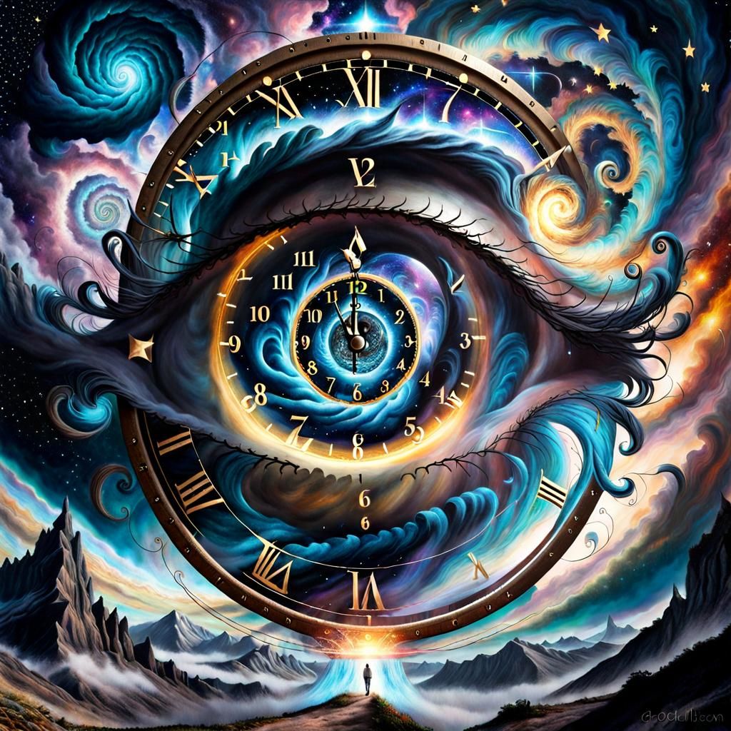 Surreal Time Portal in Galactic Eye