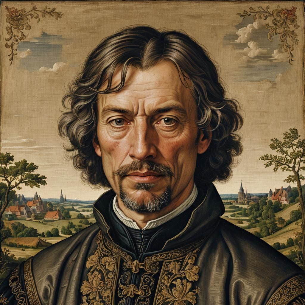 Renaissance Portrait of Dutch Male in Medieval Holland