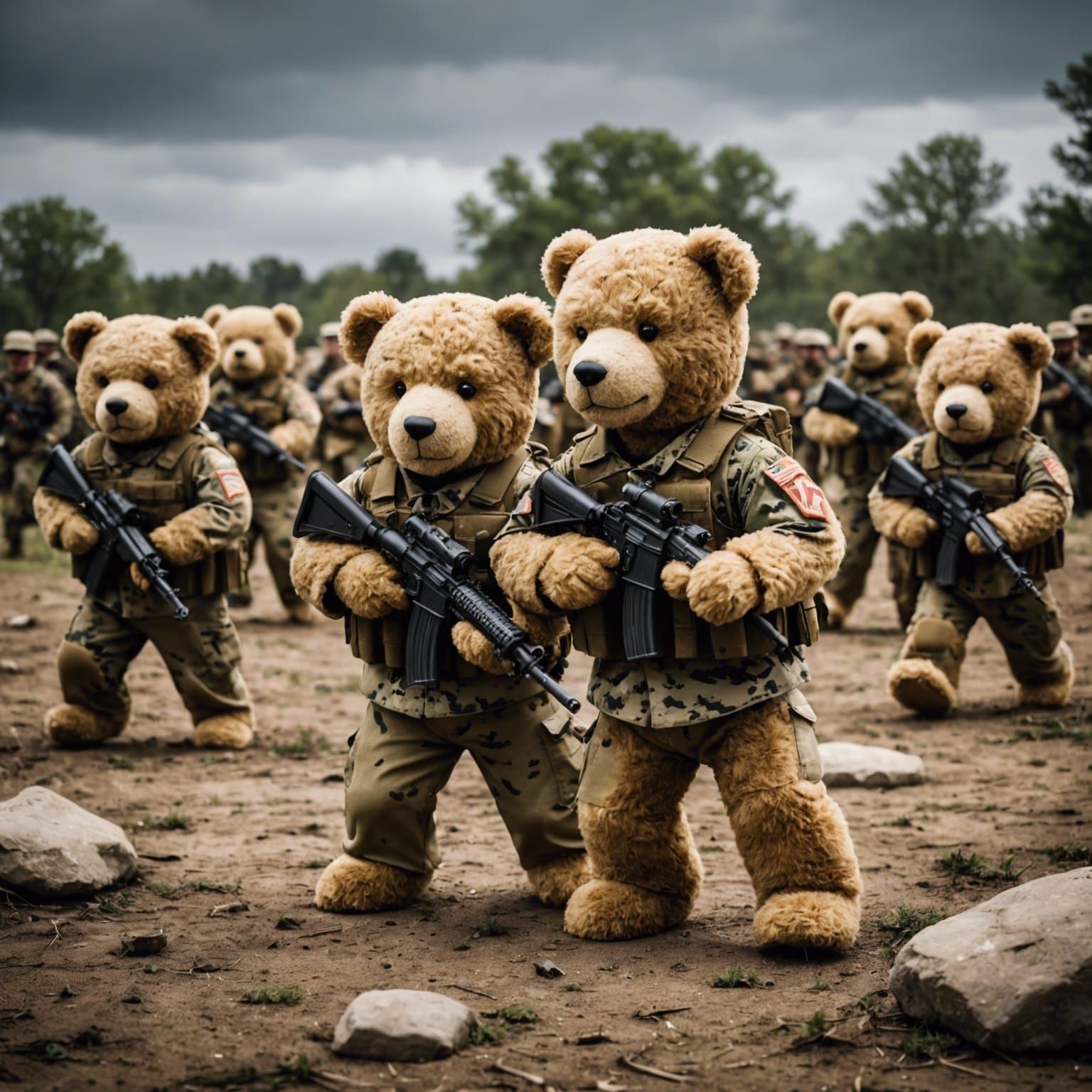 US Marines Battle Angry Teddy Bears
