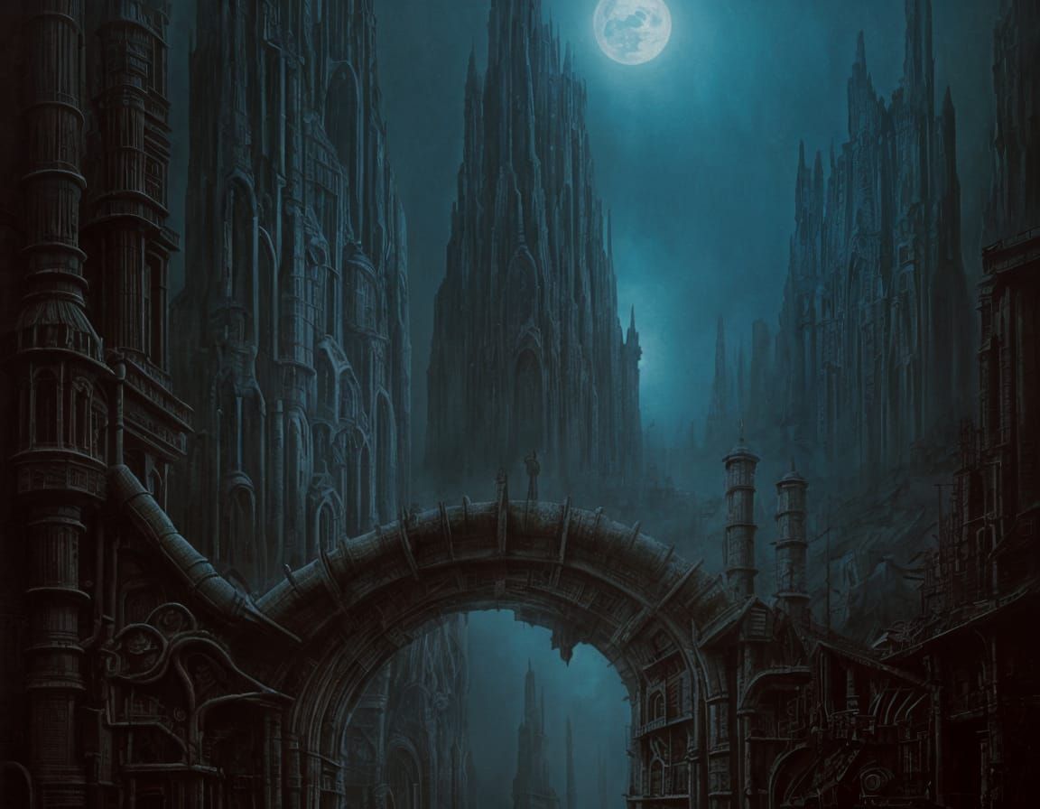 Dark Surreal Landscape Art