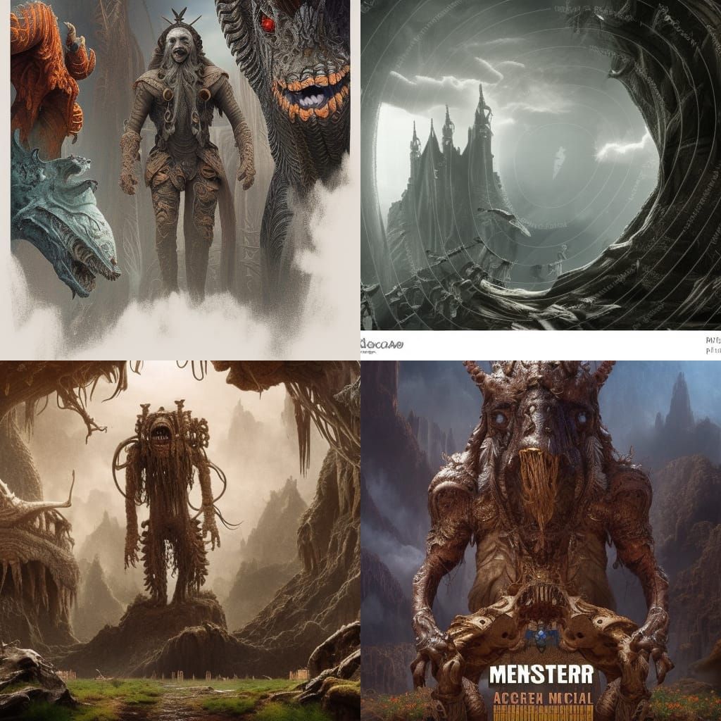 Friendly Monsters in Epic Cinematic Digital Painting