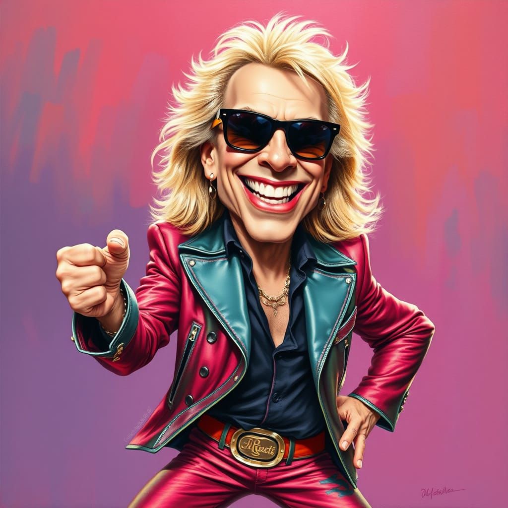 a david lee roth caricature