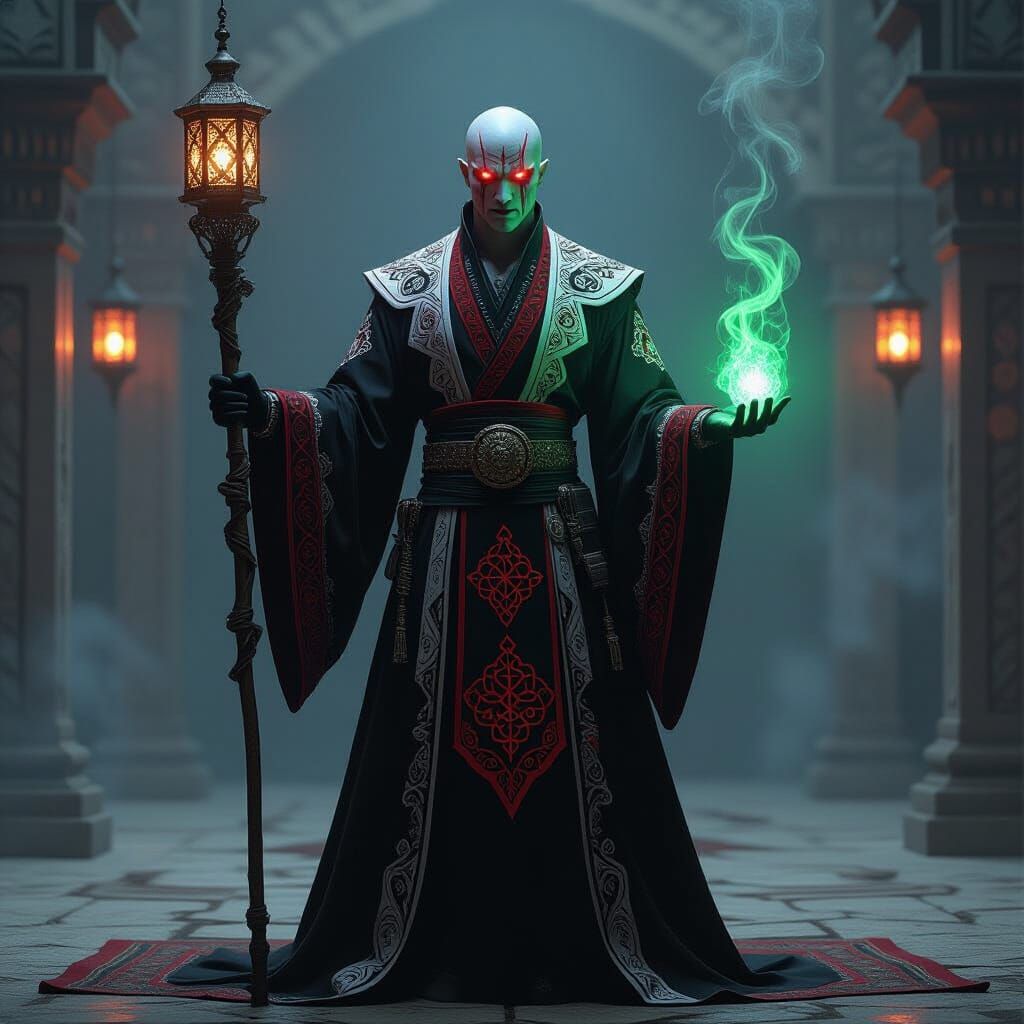 Ottoman Vizier Sorcerer in Mausoleum, Cinematic