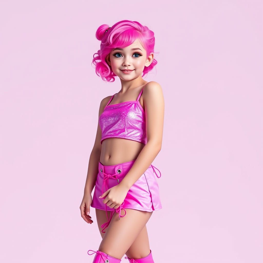 Fantastical Pink Dream Girl in High-Definition