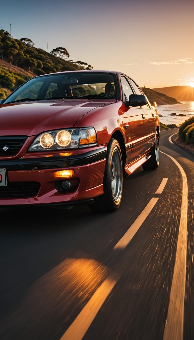 Ford Falcon XR8 Drives Australian Coastal Road