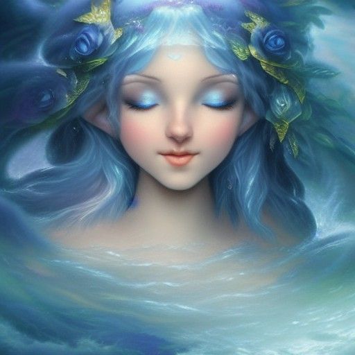 Ethereal Water Goddess Portrait