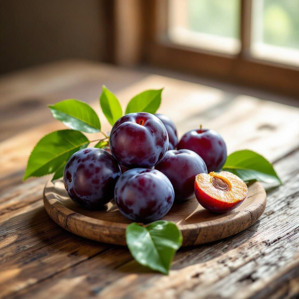 Fresh Plums Still Life Food Photography