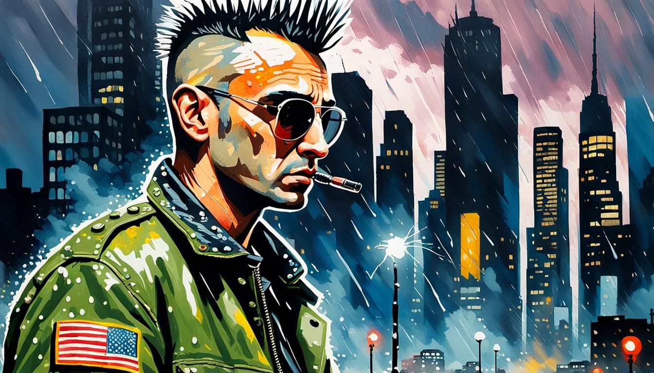 Travis Bickle Pop Art Portrait in New York City