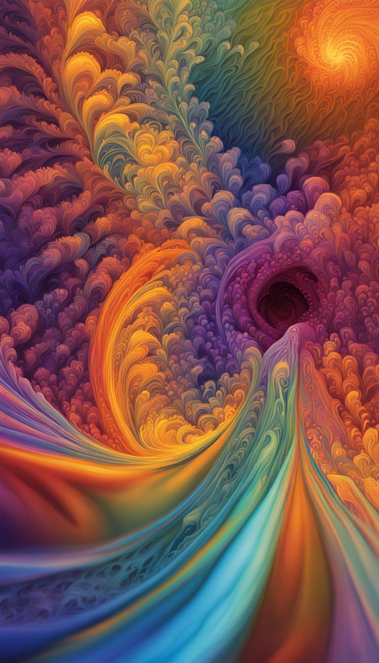 Abstract Thought Visualization as Pulsating Crystalline Stru...