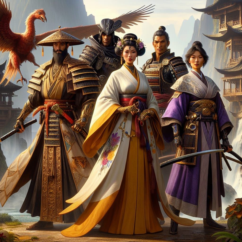 an adventuring party of Emerald Magistrates in the setting o...