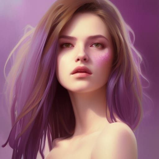 Hyperdetailed Portrait of a Violet Creature