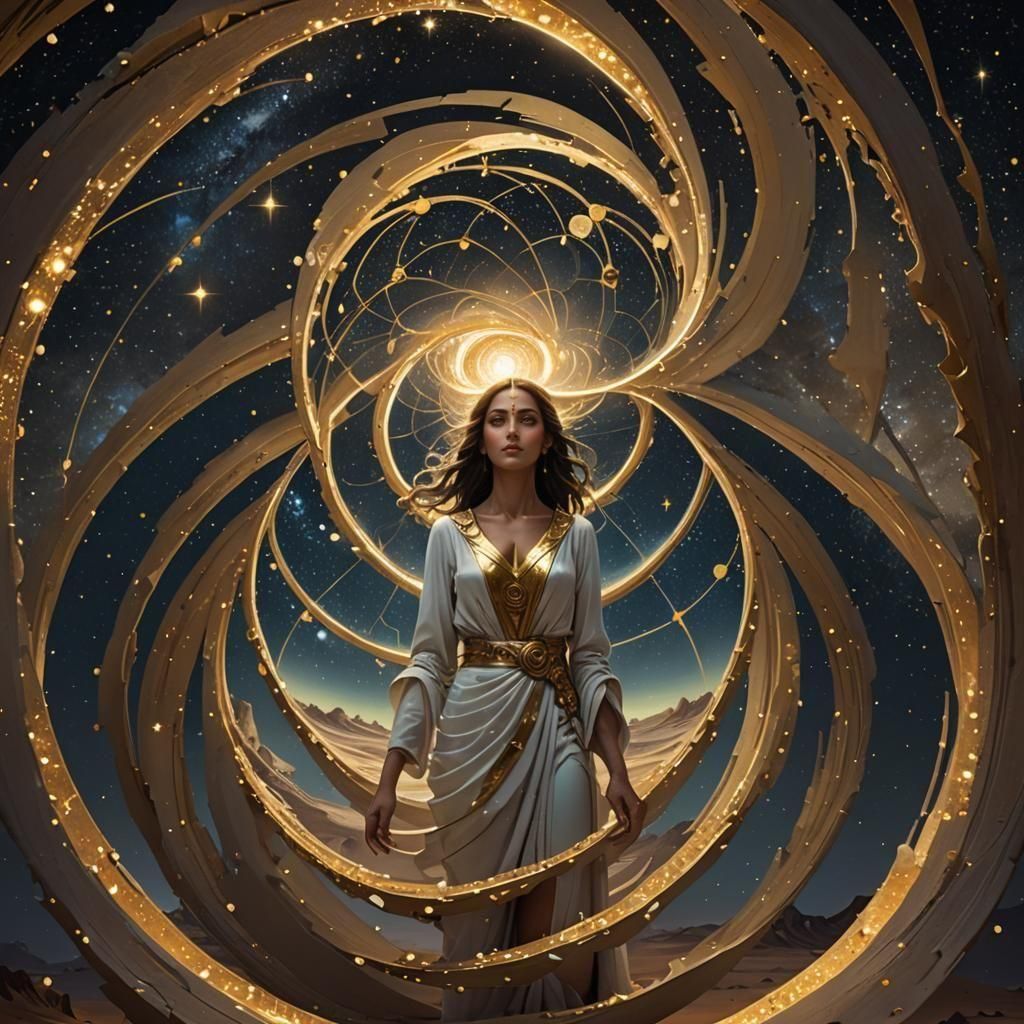 Shimmering Portal Opens in Desert, Renaissance Style