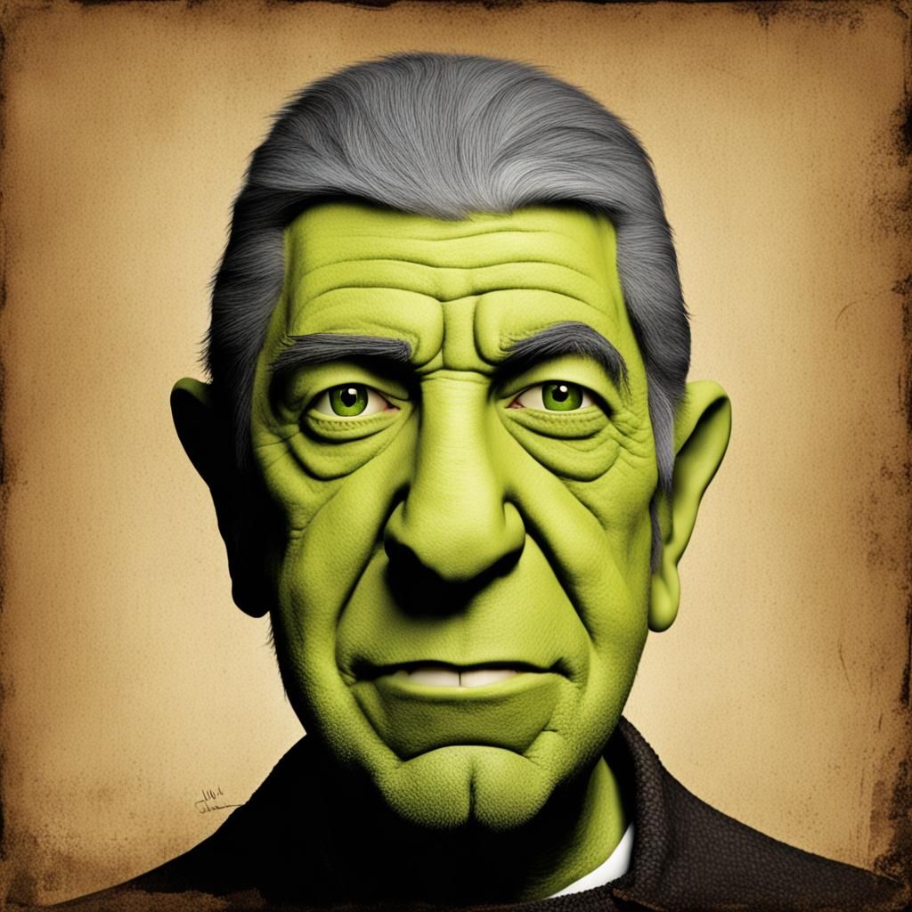 Leonard Cohen as Shrek: An AI Reimagining