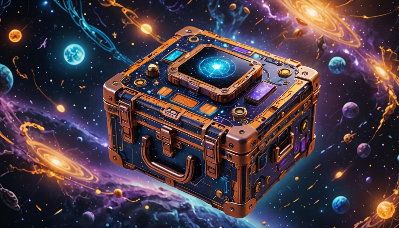 Vibrant Cosmic Medkit in Starry Nebula