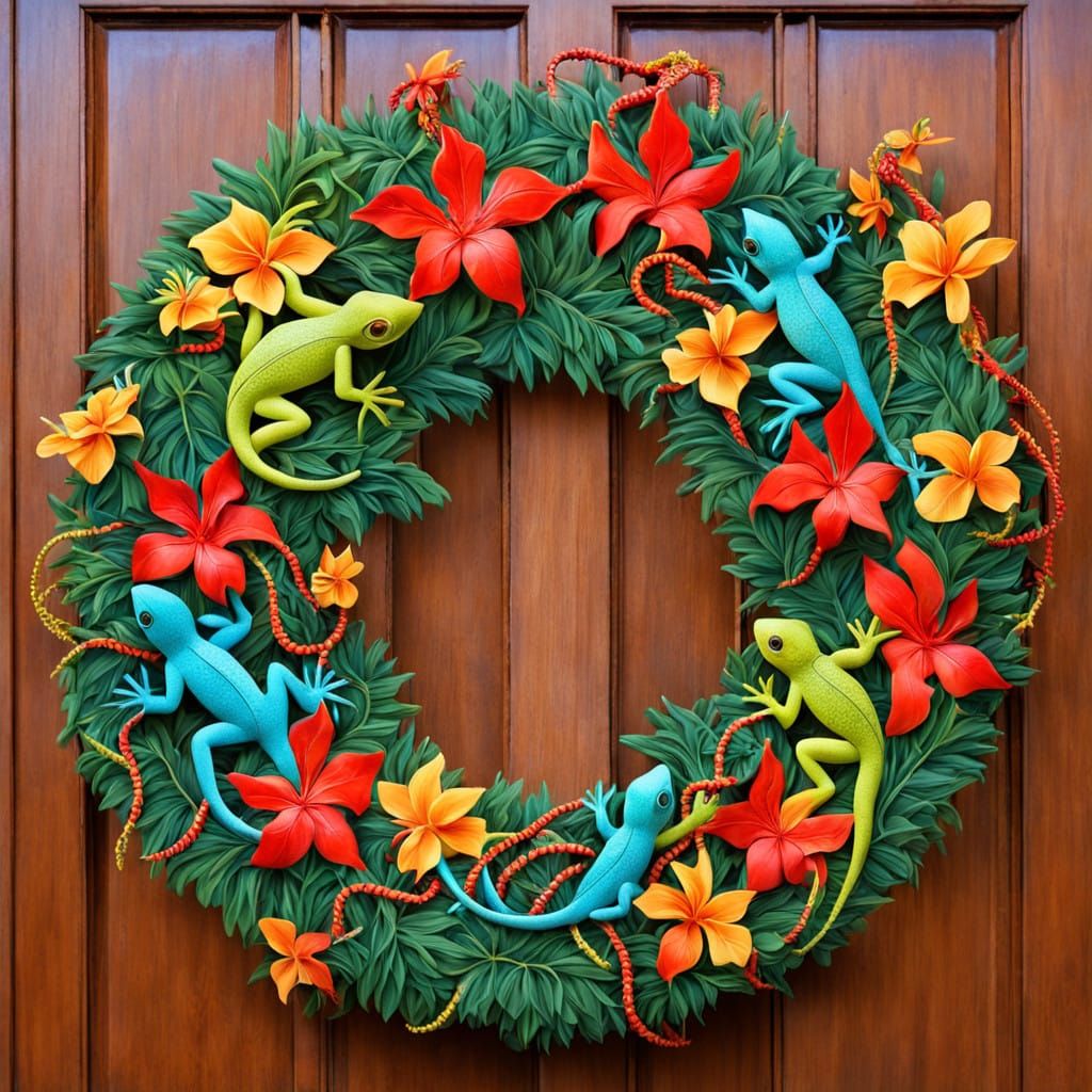 Hawaiian Christmas Wreath