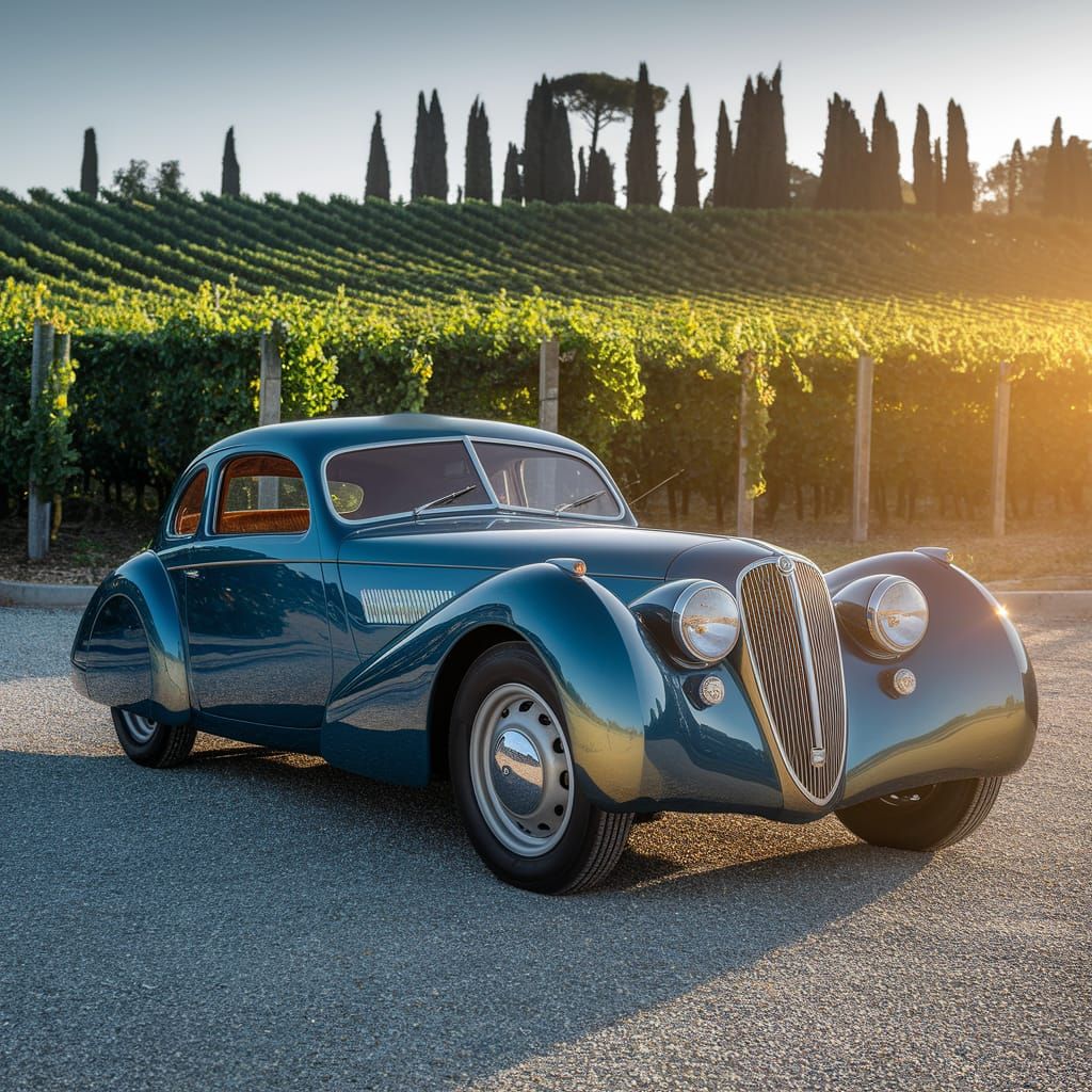 1939 Alfa Romeo Coupe in Tuscan Sunlight